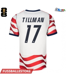 Günstige Vereinigte Staaten Malik Tillman #17 Heimtrikot WM 2026 Kurzarm